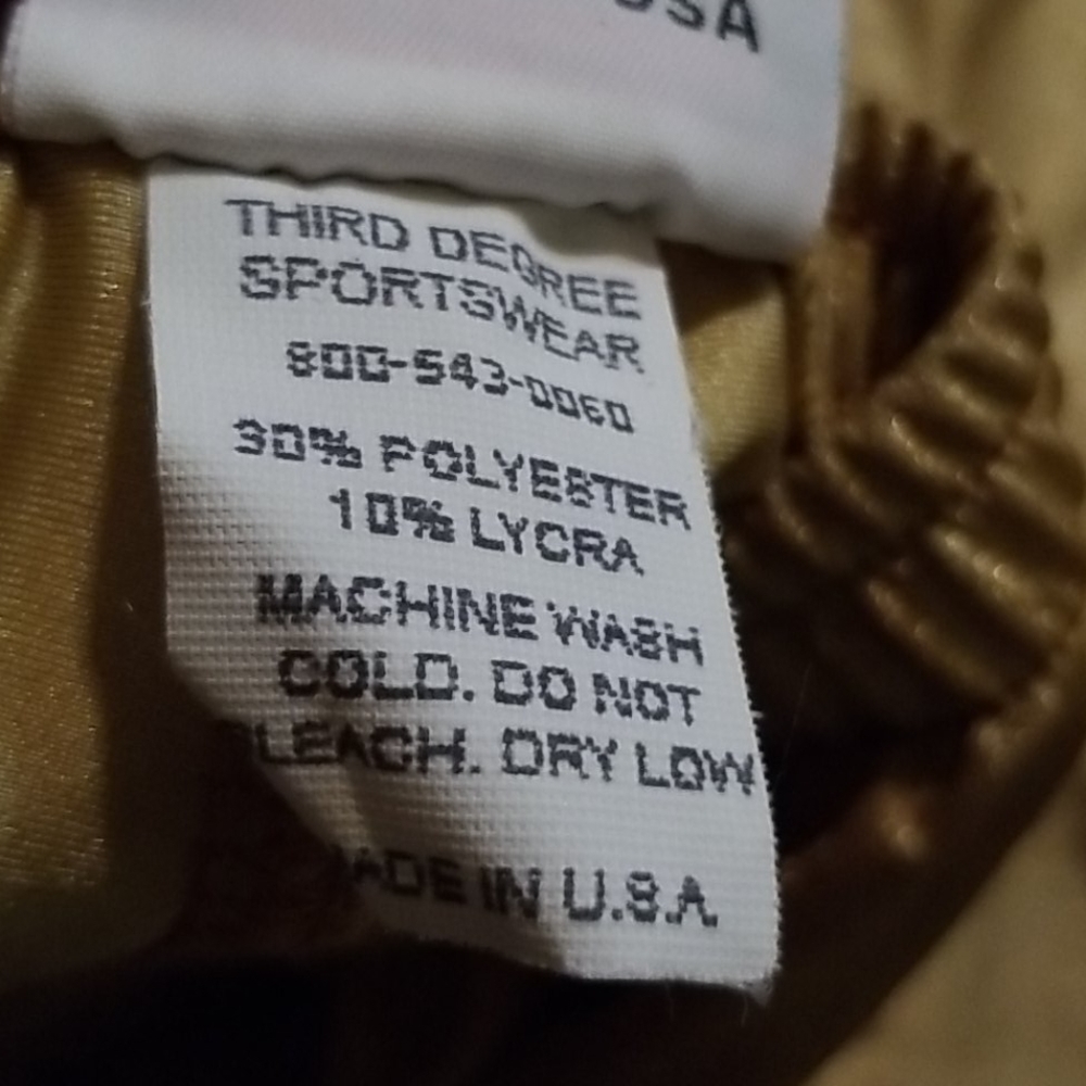 NEW 3° Dk Gold Metallic 3" Festival Sport Shorts - Picture 5 of 8